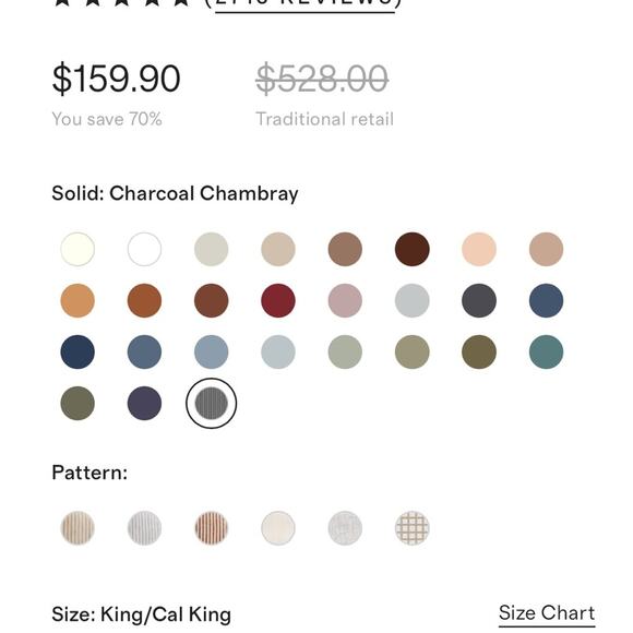 Quince European Linen Duvet Cover Charcoal Chambray Size King/CalKing - Picture 8 of 8